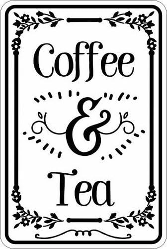 Coffee Tea Joke - Placa de alumínio engraçada com piadas
