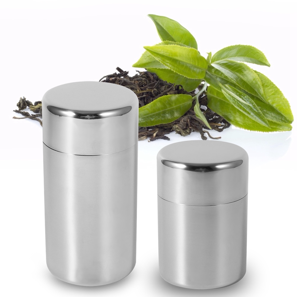 Canister Coffee Sugar Tea - Latas de Aço Inoxidável para Chá,