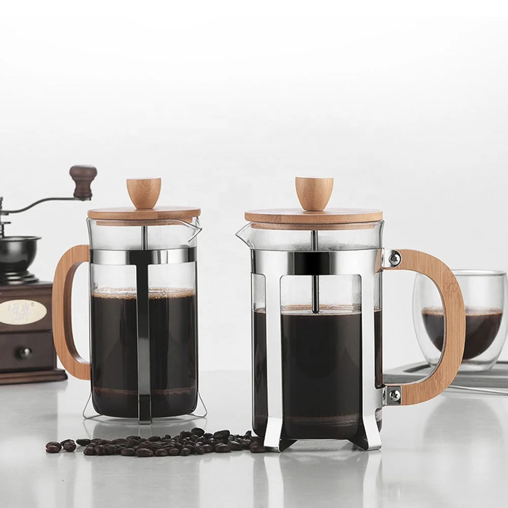 French Press Glass - Prensa Francesa de Aço Inoxidável 350/600ml