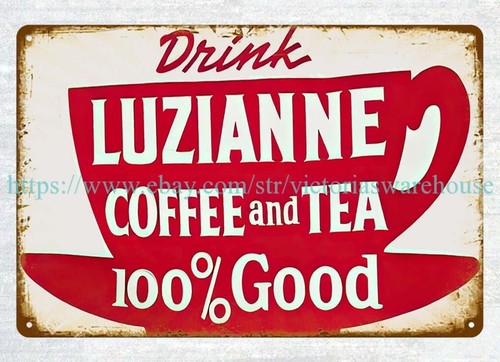 Coffee Tea Place - LUZIANNE COFFEE TEA placa de metal