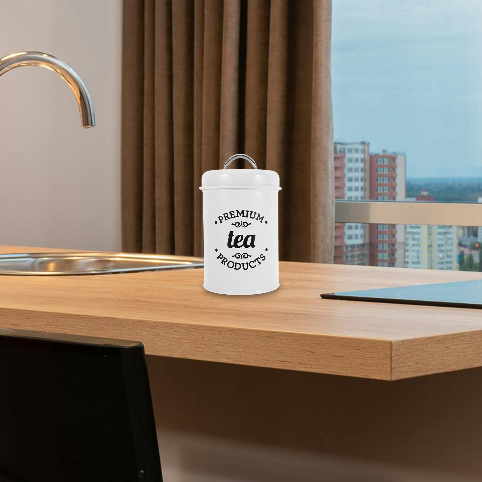 Canister Coffee Sugar Tea - Conjunto de Recipientes Metálicos Herméticos para