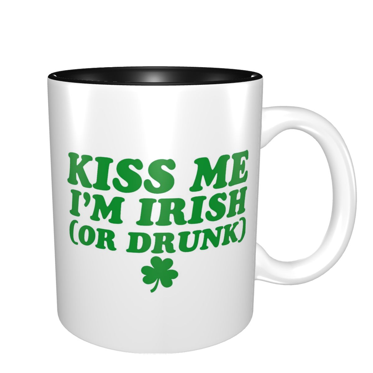 Coffee Tea You And Me - Caneca Engraçada 'Beija-me, Sou Irlandês' em