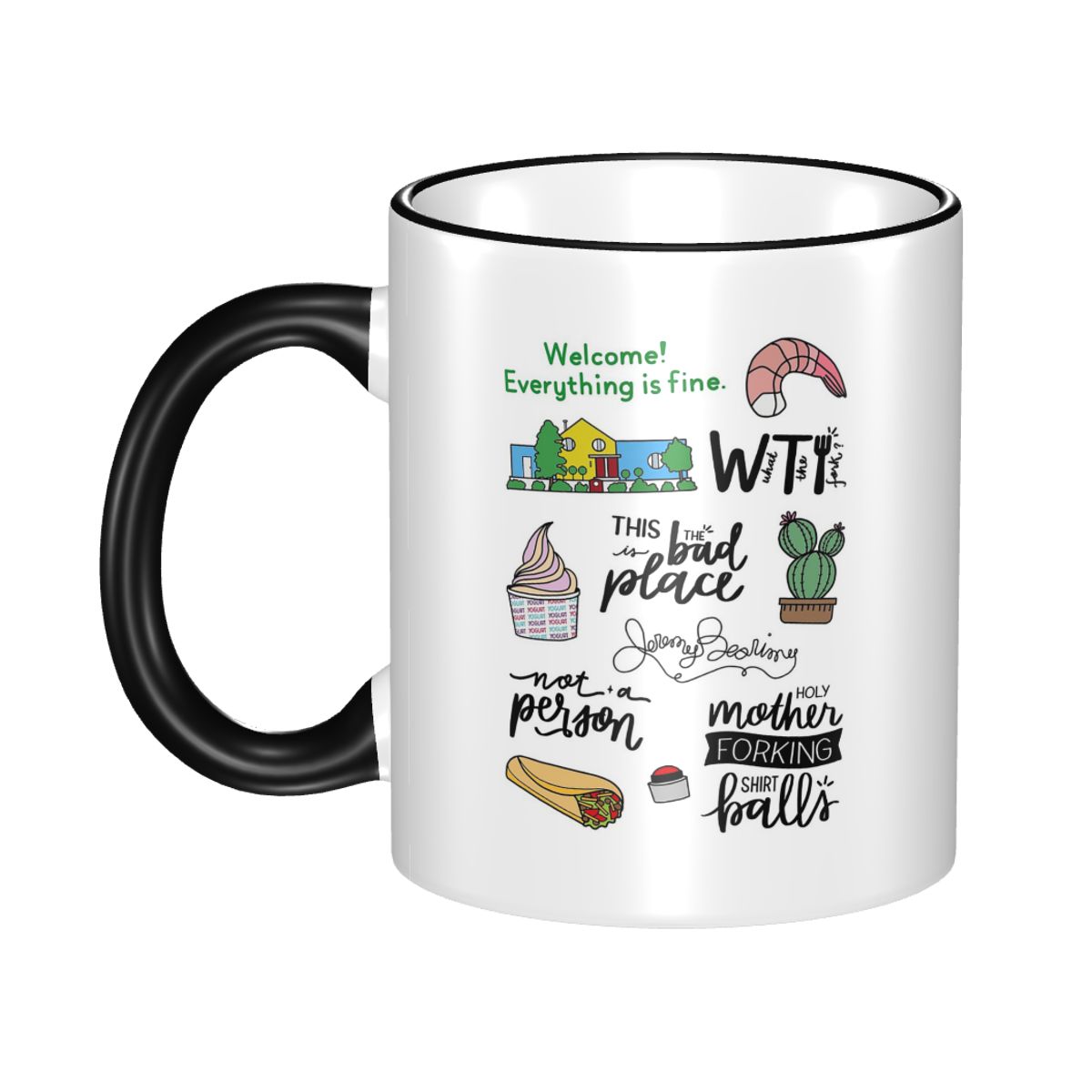 Coffee Tea Place - Caneca de Cerâmica Engraçada do Programa
