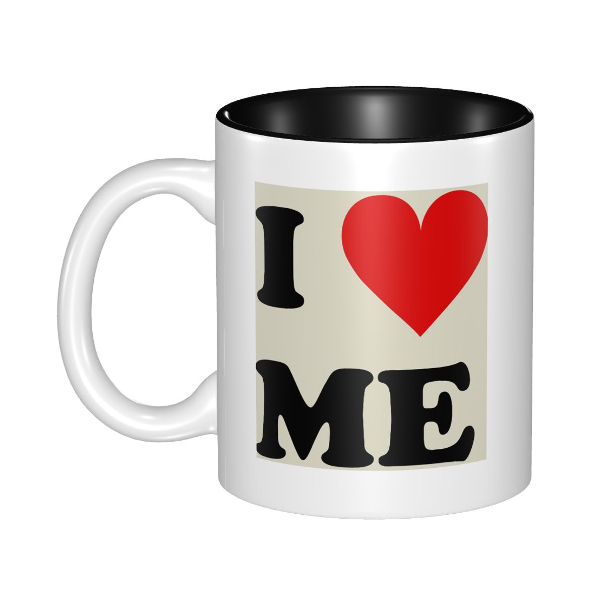 Coffee Tea You And Me - Caneca Divertida de Cerâmica 'I Love