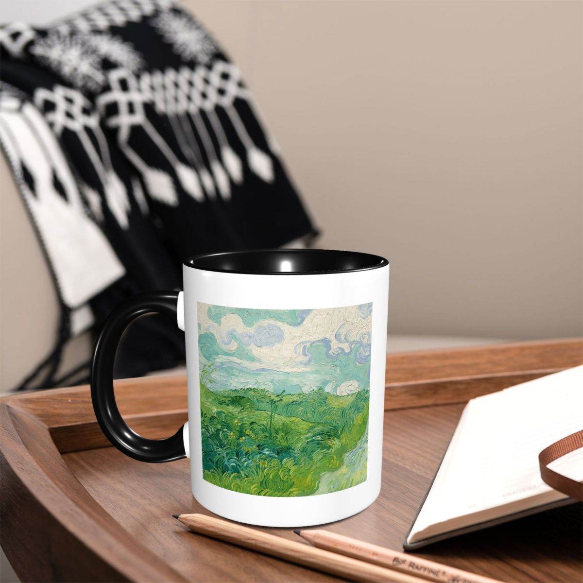 Coffee Tea Van - Caneca de Cerâmica Divertida com Campo
