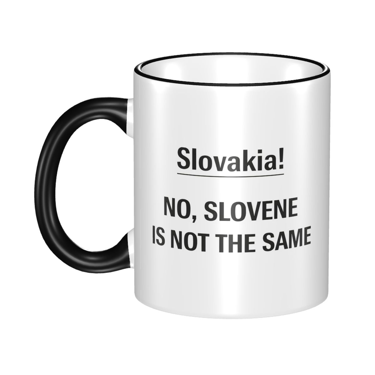 Coffee Tea Joke - Caneca Engraçada de Geografia: Eslováquia vs.
