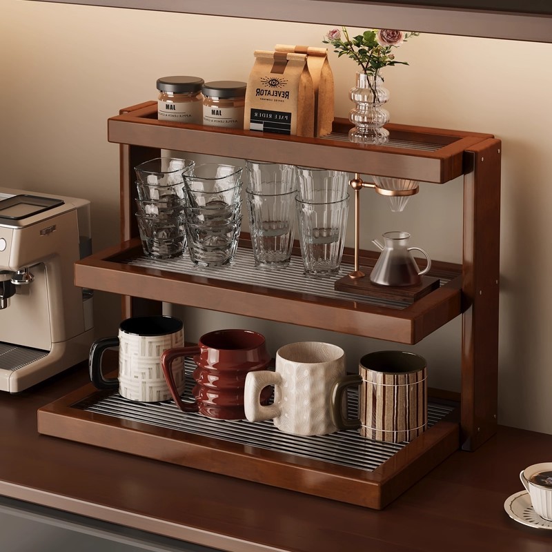 Coffee Tea Place - Suporte de copos para mesa, prateleira,