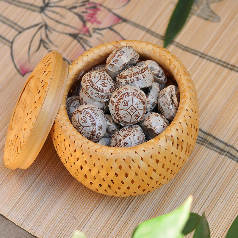 Bamboo Tea Tray - Mini caixa oca de camada dupla,