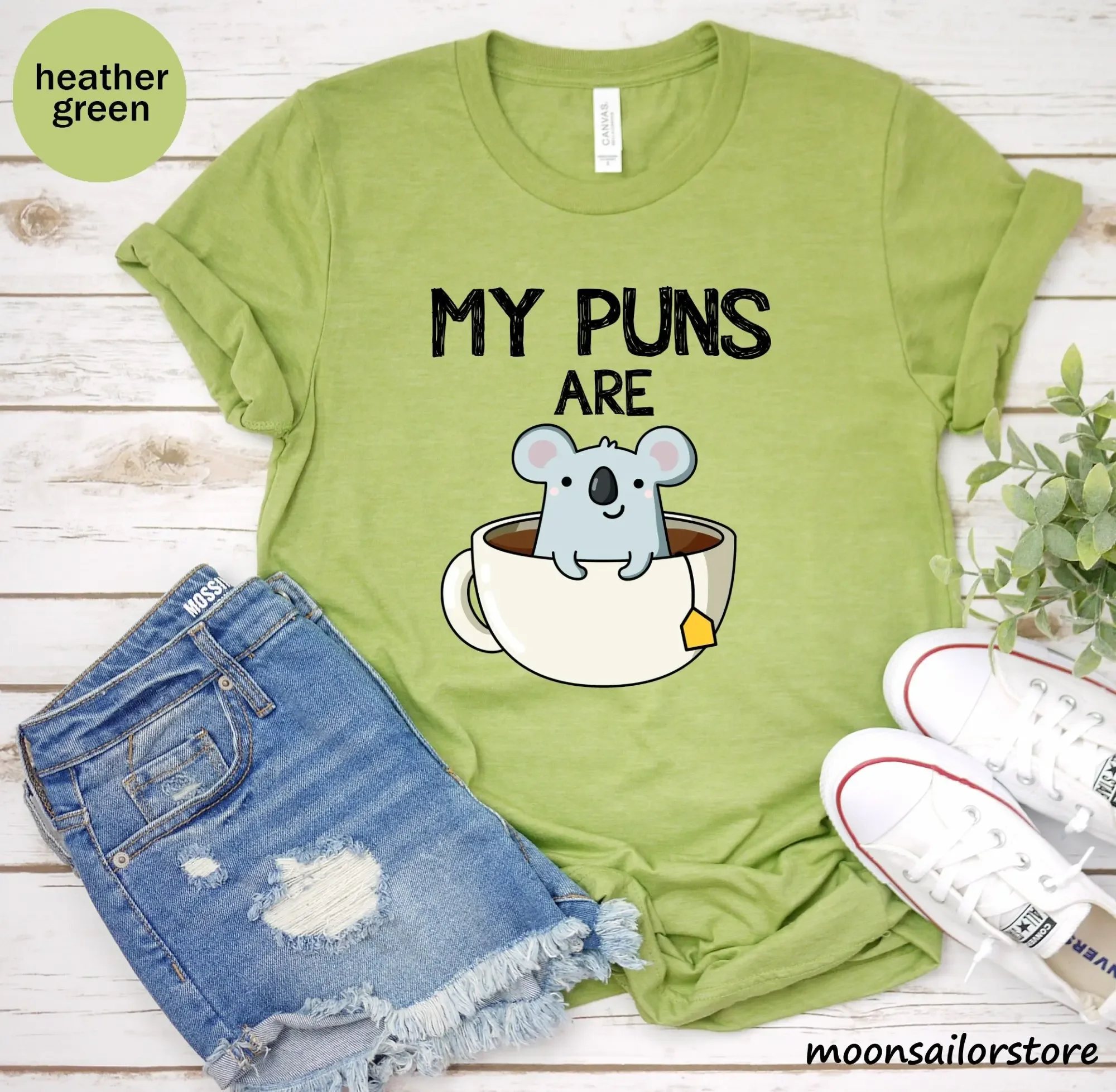 Coffee Tea Joke - Camiseta My Puns Are Koala Tea: