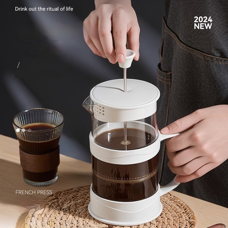 French Press Glass - Gananxi mão imprensa cafeteira multi-função filtro