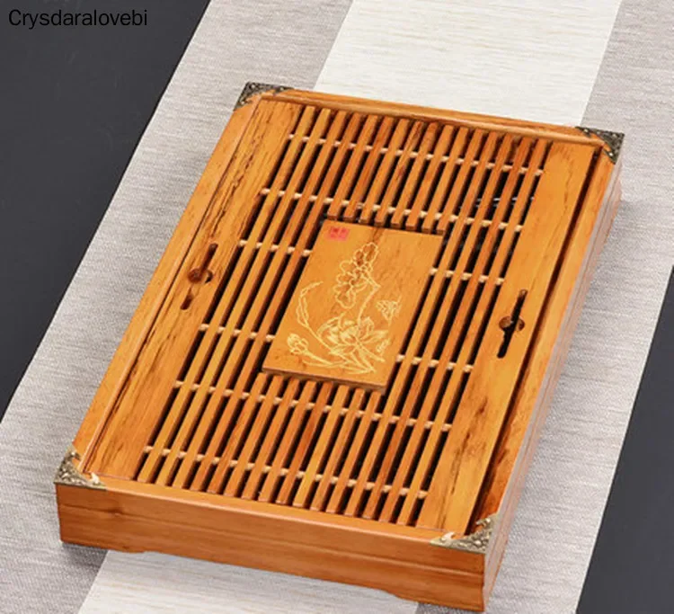 Bamboo Tea Tray - Conjunto de Chá, Bandeja de Chá