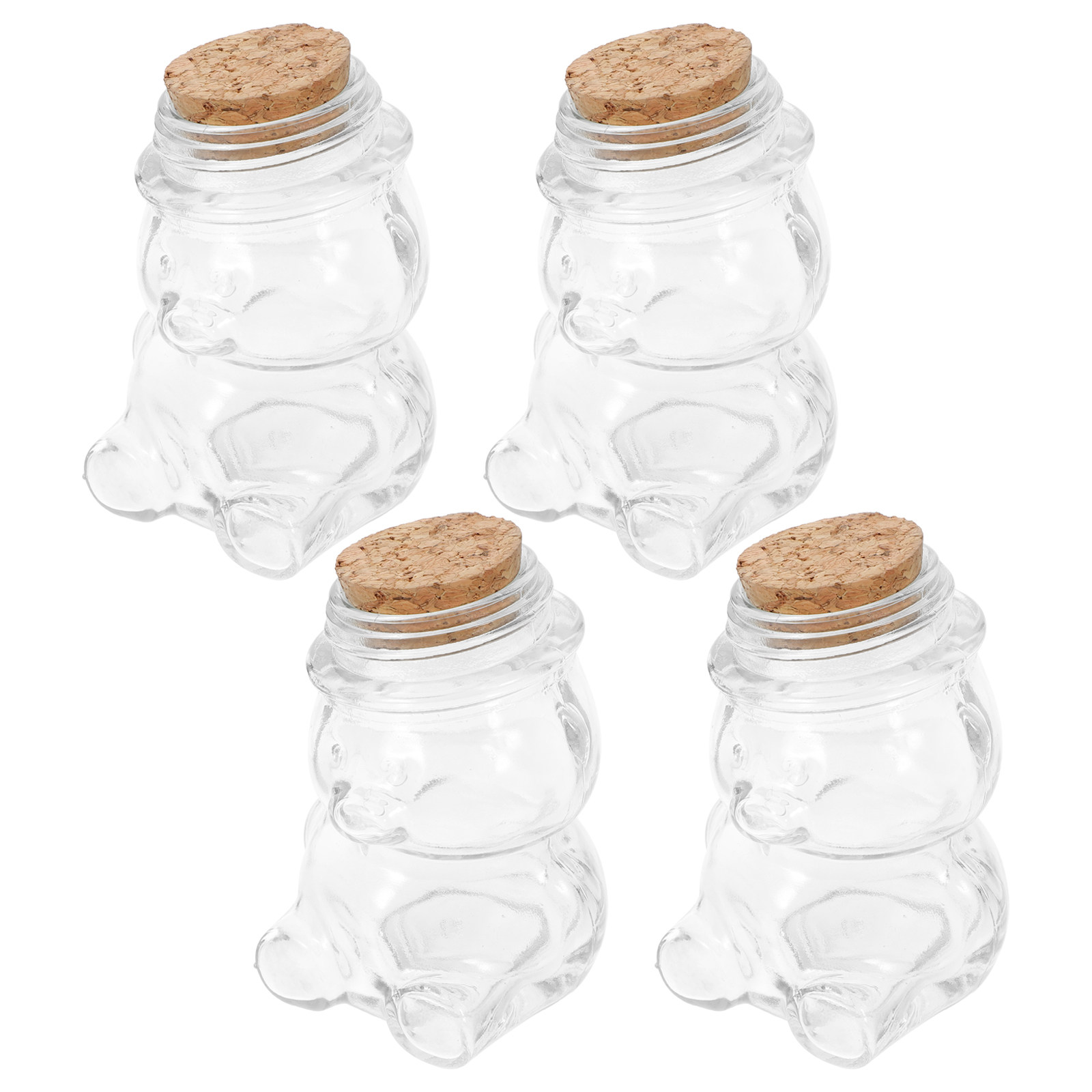 Coffee Tea Sugar - Conjunto de 4 Potes de Vidro