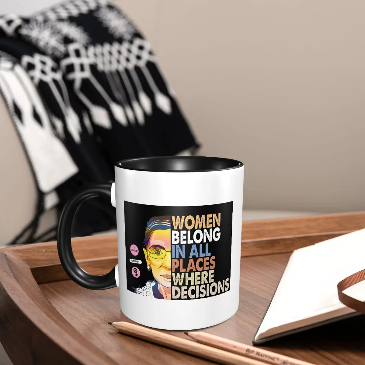 Coffee Tea Place - Caneca RBG Ruth Bader Ginsburg Mulheres
