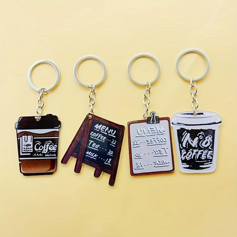 Coffee & Tea Phúc Long - Chaveiro de acrílico com 8 peças