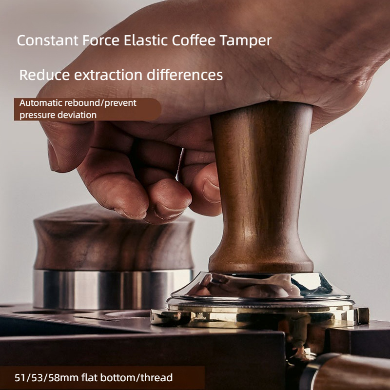 Coffee Tamper Leveler - 51mm 53mm 58mm madeira de faia