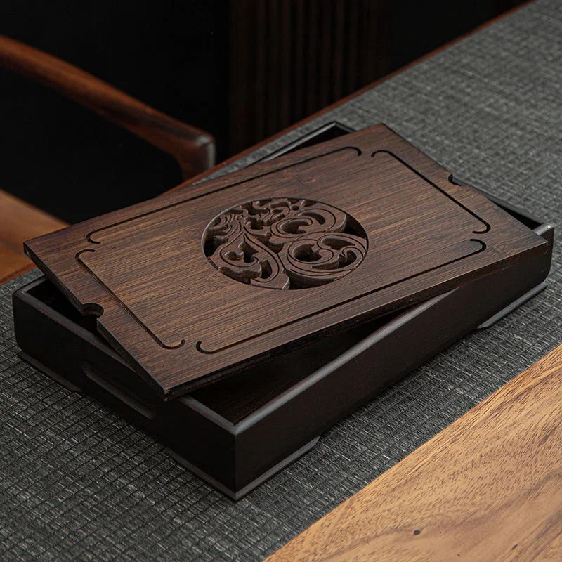Bandeja Redonda De Bambu Natur - Bamboo Tea Tray avaliação e preço