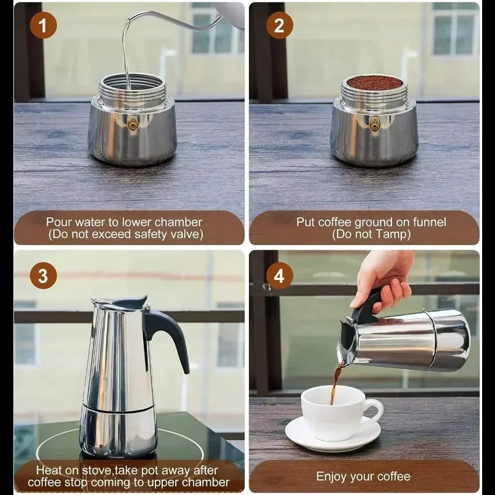 Cafeteira moka pot 50ml-600ml, - Moka Pot Stove avaliação e preço