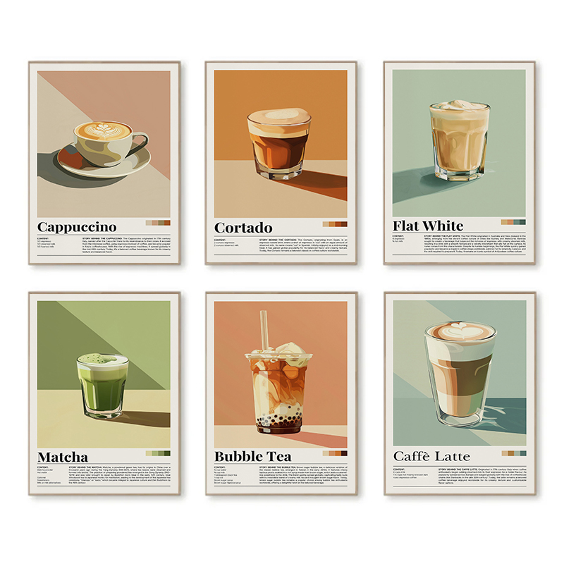 Cartazes de bebidas de café vi - Coffee Tea Picture avaliação e preço