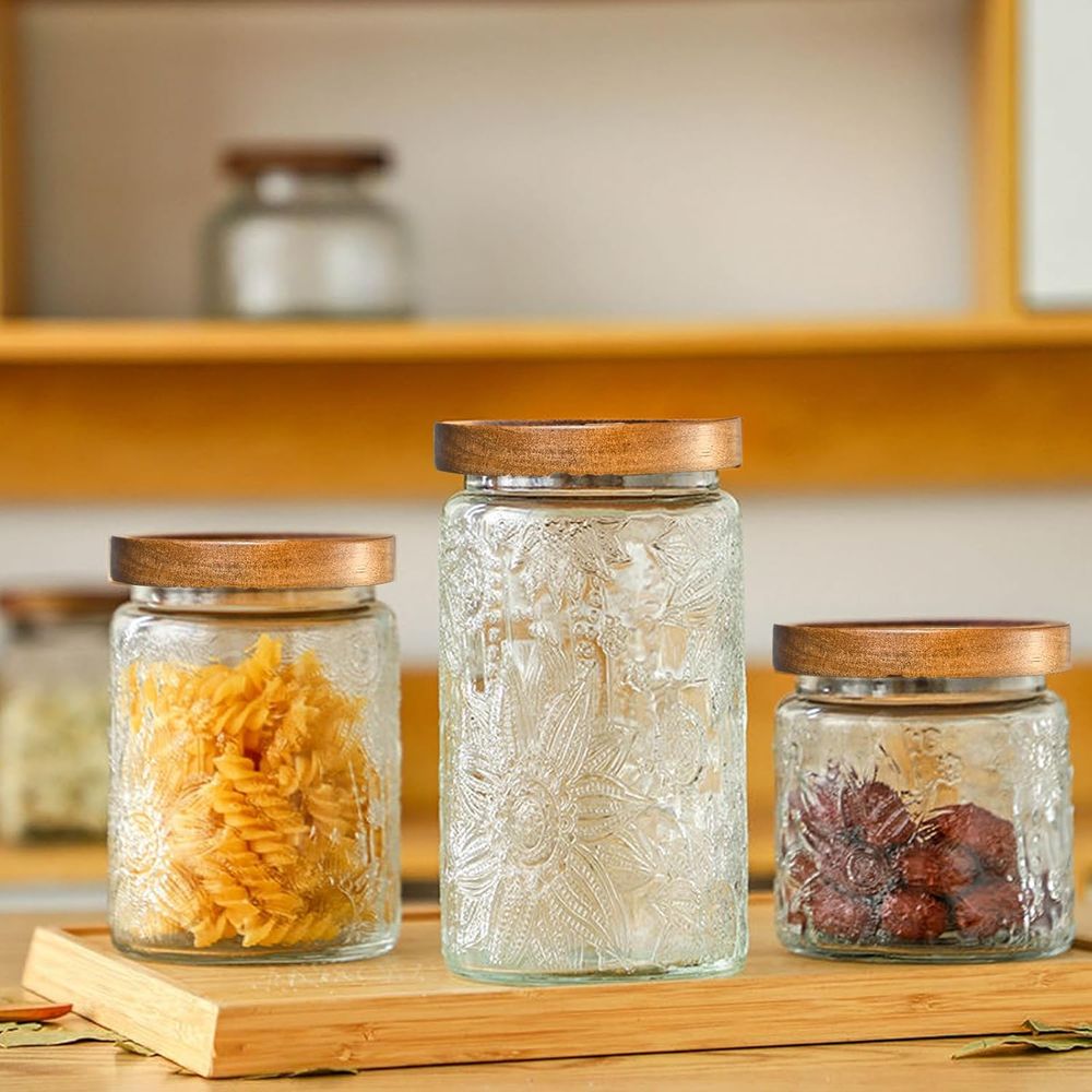 Frascos de Vidro Vintage de 32 - Canister Coffee Sugar Tea avaliação e preço