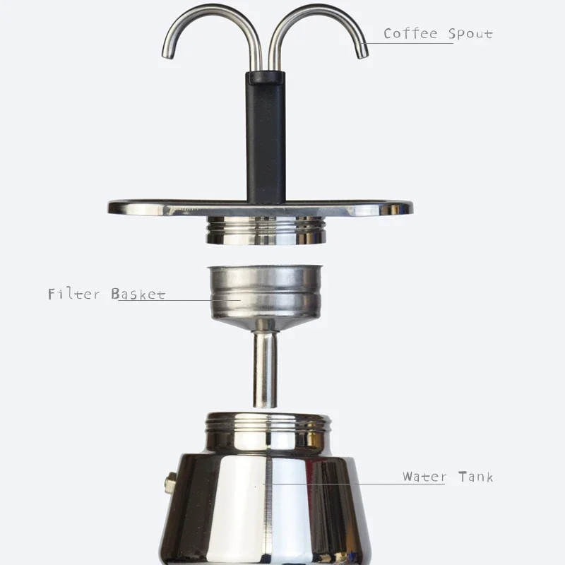 200ml mini moka pote tubo dupl - Moka Pot Stove avaliação e preço