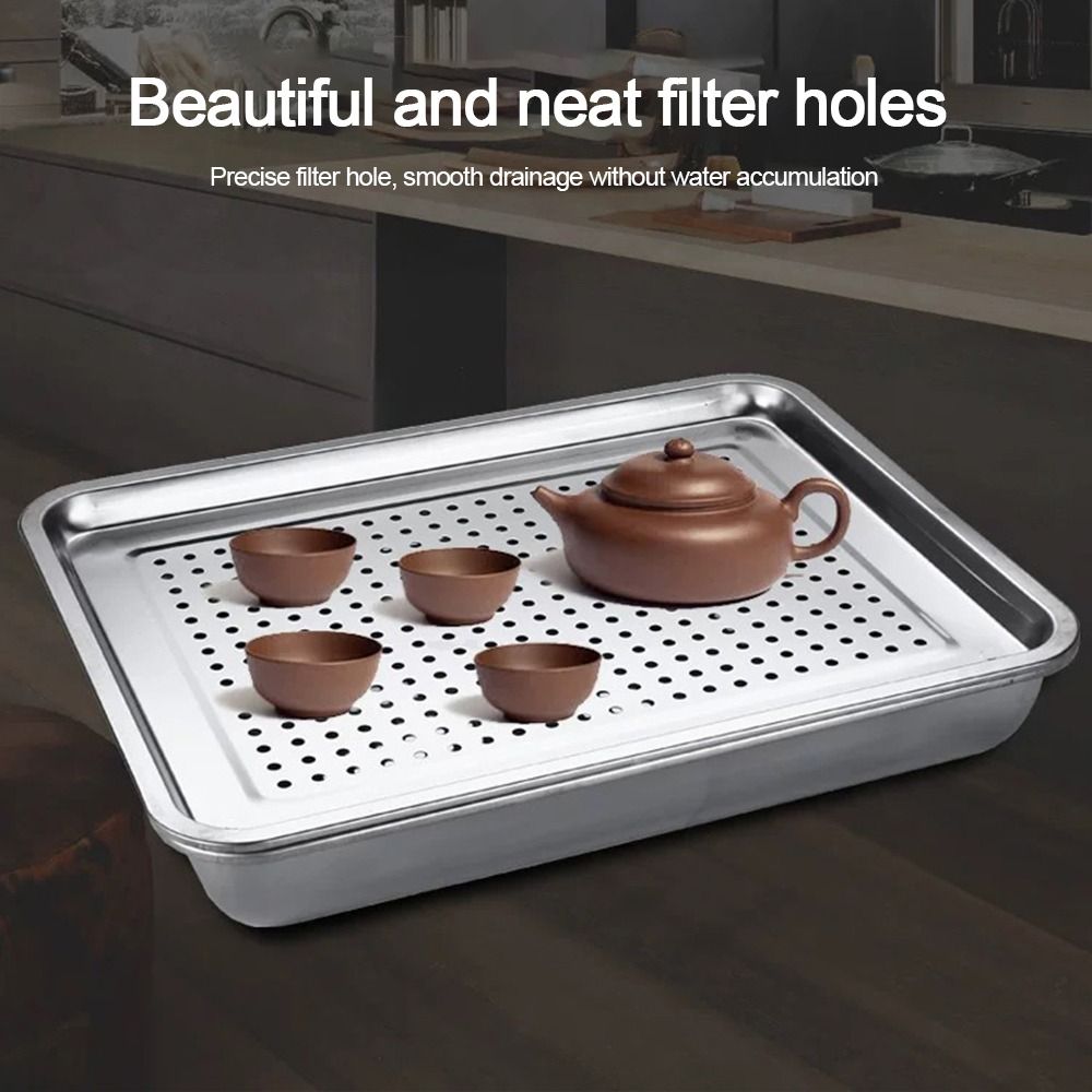 Nova bandeja de chá de aço ino - Bamboo Tea Tray avaliação e preço