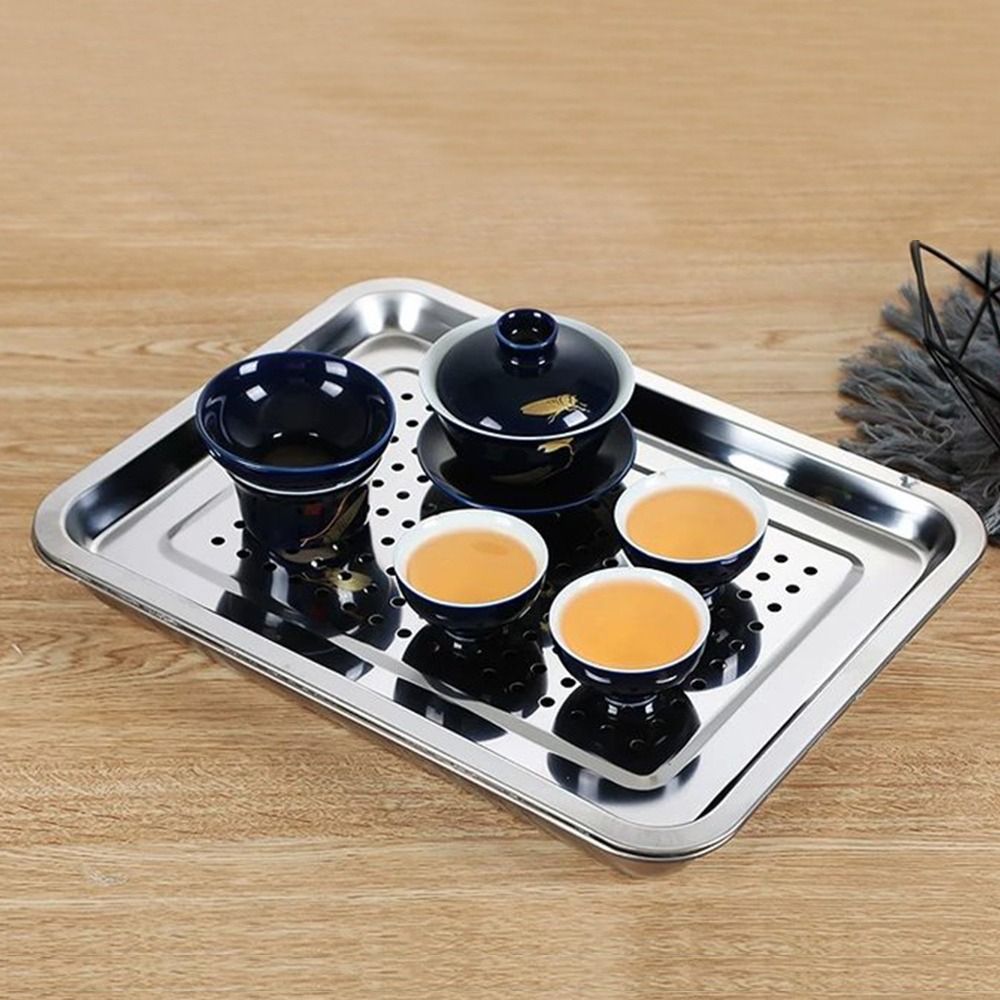 Nova bandeja de chá de aço ino - Bamboo Tea Tray avaliação e preço