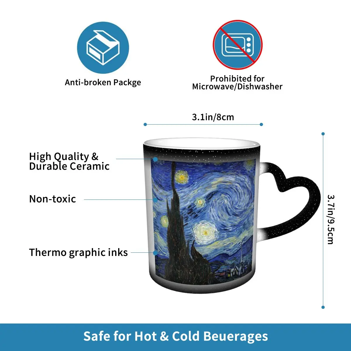 Caneca Van Gogh Engraçada de C - Coffee Tea Van avaliação e preço