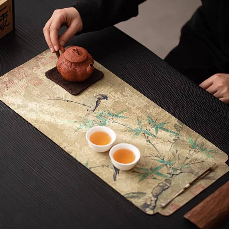 Tapete de Chá Chinês de Seda N - Bamboo Tea Tray avaliação e preço