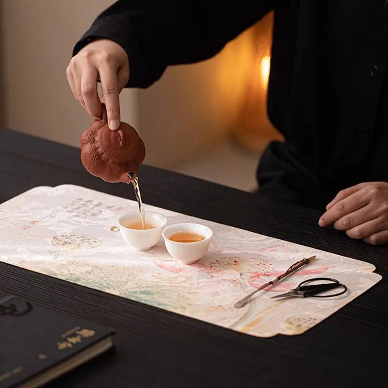 Tapete de Chá Chinês de Seda N - Bamboo Tea Tray avaliação e preço