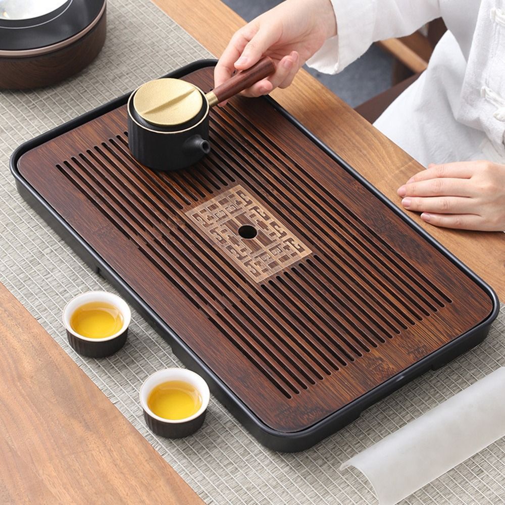 Bandeja de chá de bambu 43.5x2 - Bamboo Tea Tray avaliação e preço