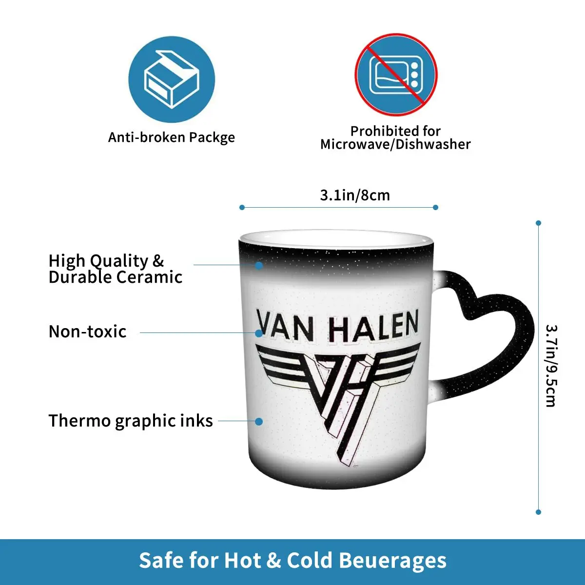 Caneca com Logo Van Halen 5150 - Coffee Tea Van avaliação e preço