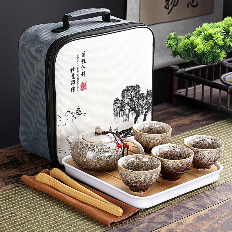 Com saco de viagem 4 copos chi - Gongfu Tea Set avaliação e preço