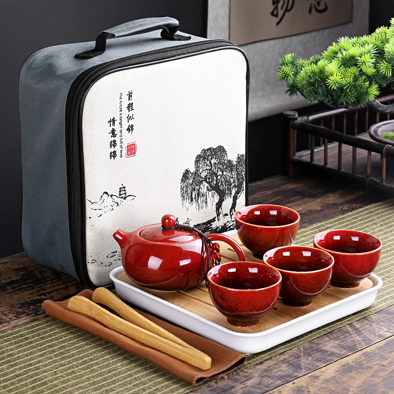 Com saco de viagem 4 copos chi - Gongfu Tea Set avaliação e preço