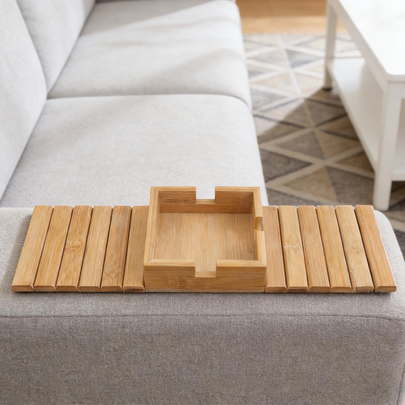 Suporte de Copo para Sofá em M - Bamboo Tea Tray avaliação e preço