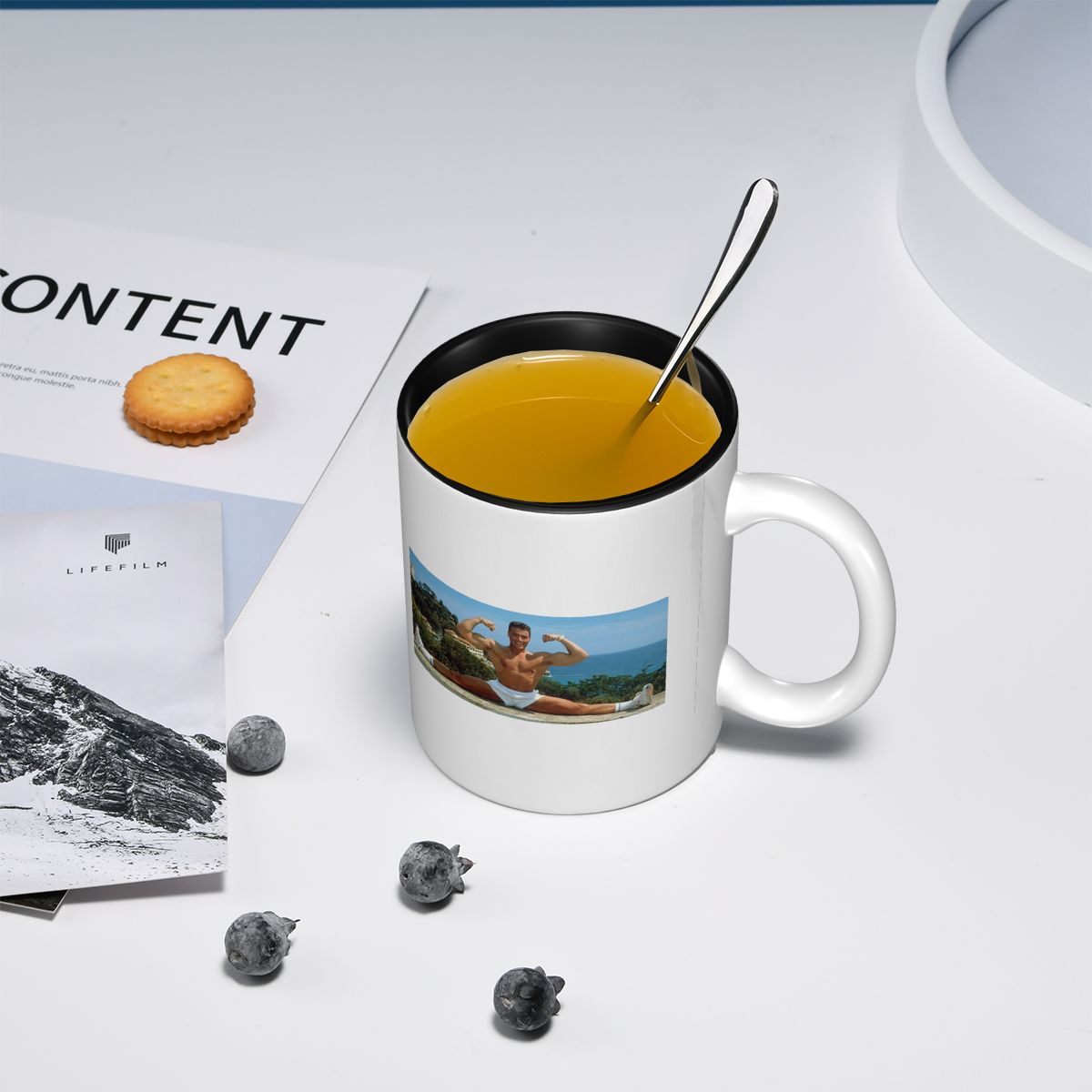 Caneca Engraçada de Cerâmica J - Coffee Tea Van avaliação e preço
