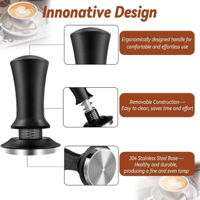 Tamper de Café Preto 51/53/58m - Coffee Tamper Leveler avaliação e preço