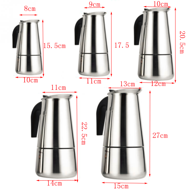 100ml/200ml/300ml/450ml/600ml  - Moka Pot Stove avaliação e preço