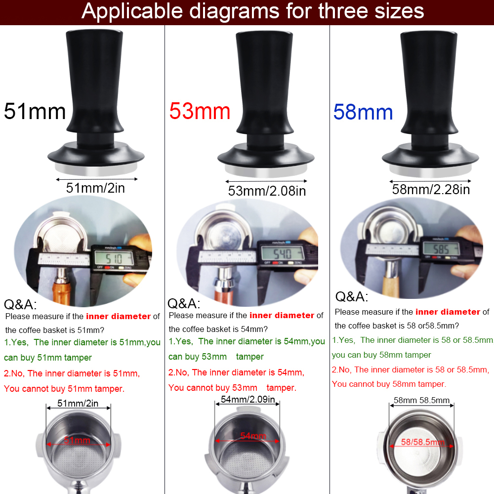 51/53/58mm calcadeira de café  - Coffee Tamper Leveler avaliação e preço