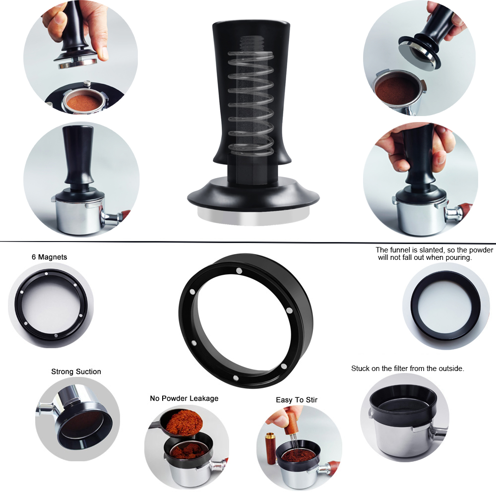 51/53/58mm calcadeira de café  - Coffee Tamper Leveler avaliação e preço