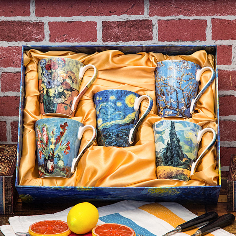 5 pçs conjunto osso china van  - Coffee Tea Van avaliação e preço