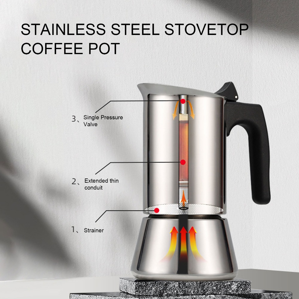Cafeteira Moka de Aço Inoxidáv - Moka Pot Stove avaliação e preço