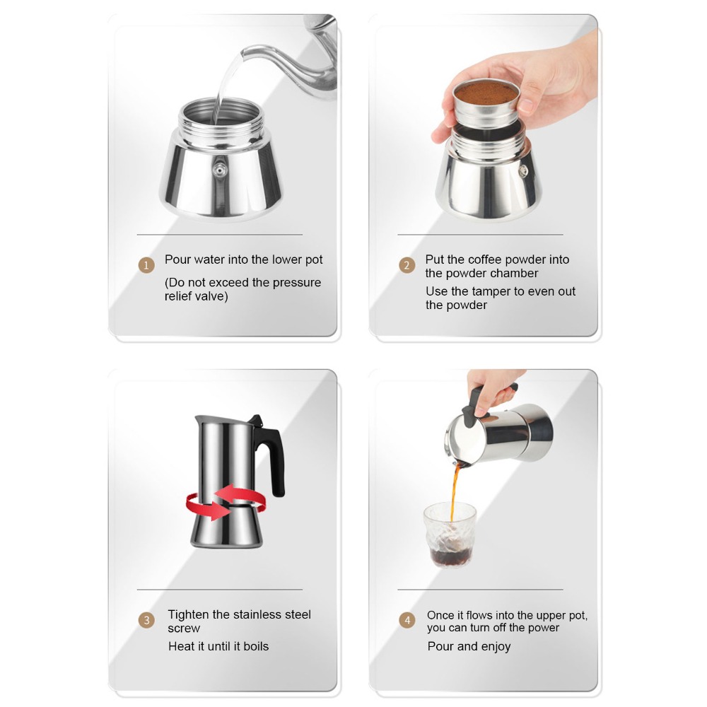 Cafeteira Moka de Aço Inoxidáv - Moka Pot Stove avaliação e preço