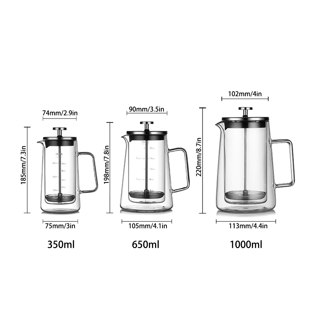 Pote de imprensa francesa de c - French Press Glass avaliação e preço