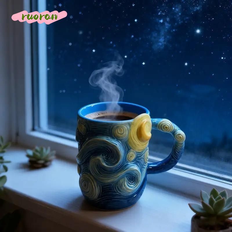 Caneca Van Gogh Noite Estrelad - Coffee Tea Van avaliação e preço
