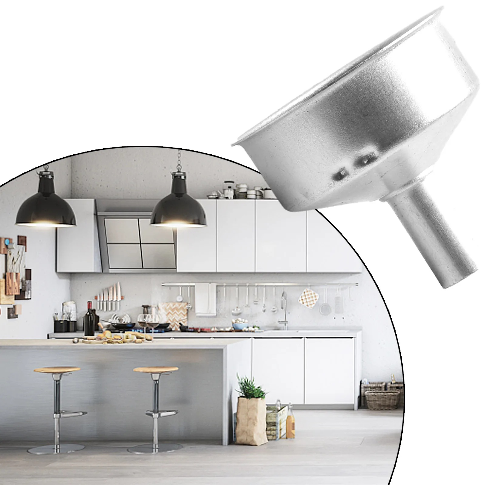 1 pçs de alumínio moka funil f - Moka Pot Stove avaliação e preço