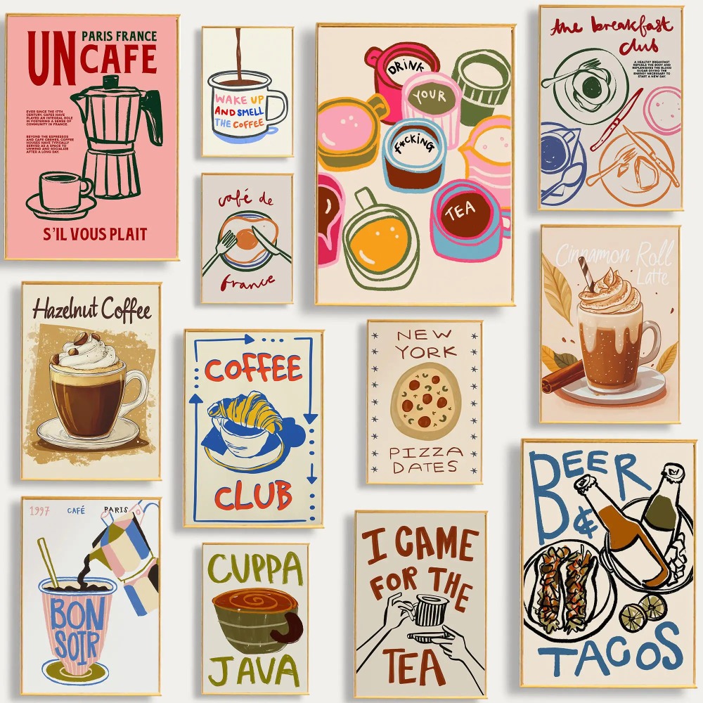 Pôster Retrô de Café da Tarde  - Coffee Tea Picture avaliação e preço