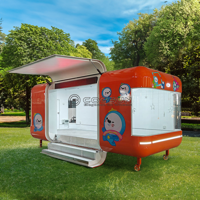 Trailer de comida móvel de rua - Coffee Tea Van avaliação e preço