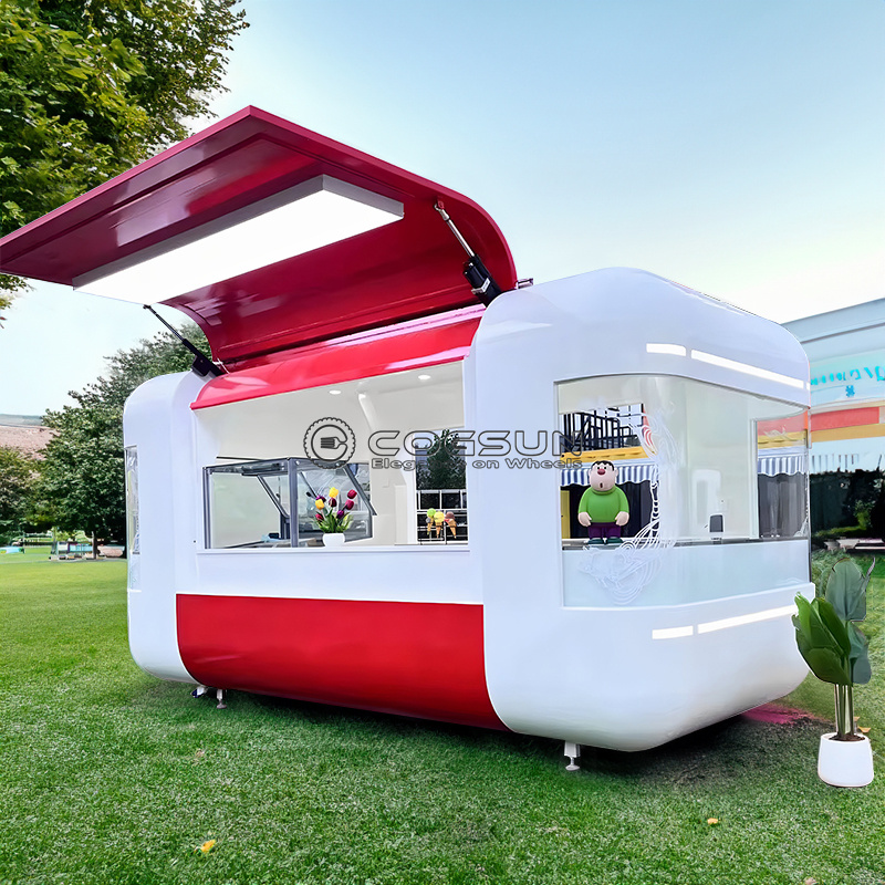 Trailer de comida móvel de rua - Coffee Tea Van avaliação e preço