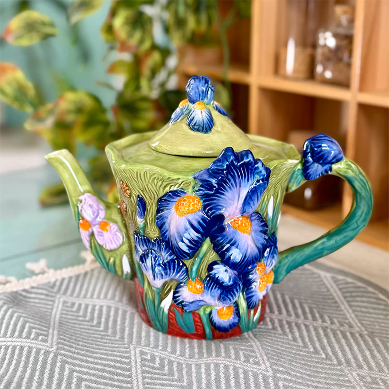 Criativo azul floral cerâmica  - Coffee Tea Van avaliação e preço