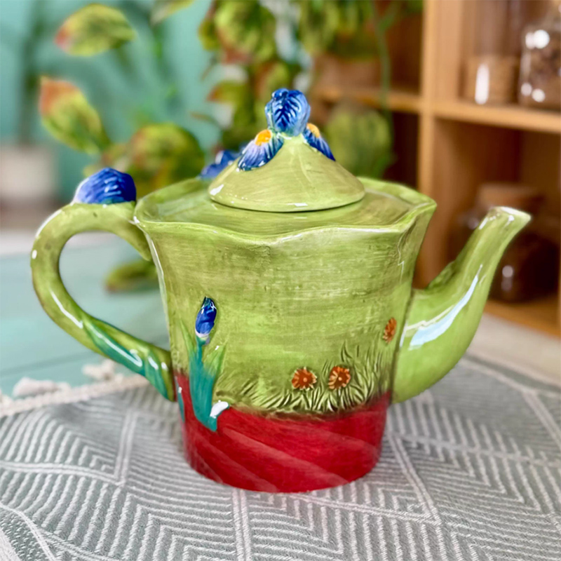 Criativo azul floral cerâmica  - Coffee Tea Van avaliação e preço